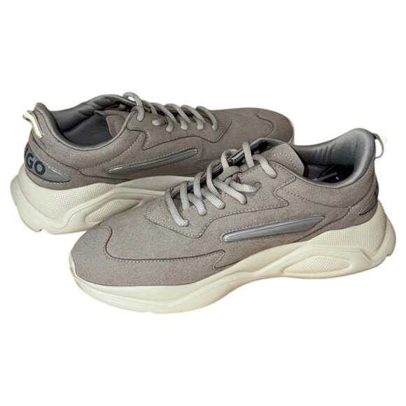 HUGO By Hugo Boss Leon Runn Mfbb Men's Chunky Ortholite Sneakers Gray US 9 - Picture 4 of 4